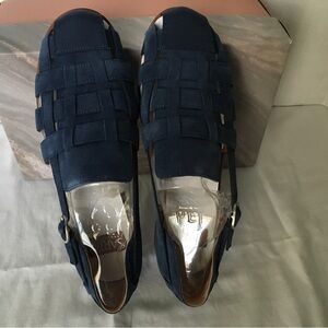 Franco Sarto Women’s Navy Suede Sandals